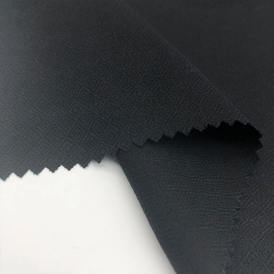 Jacquard Crepe Nada Zoom Textile Polyester Material Islamic Saudi Dubai Korean Fursan Black Muslim Nida Abaya Fabric for Abaya