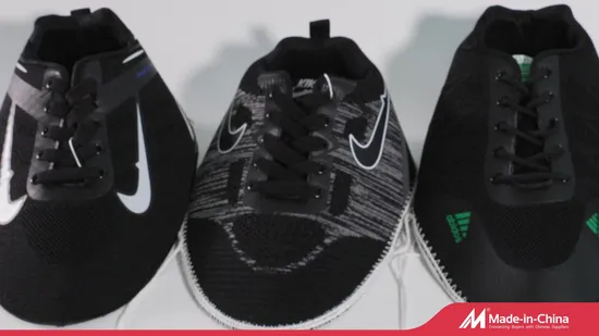 China Manufacturer Shoe Upper Make Elastic Comfortable Flyknit Sport Shoes Upper