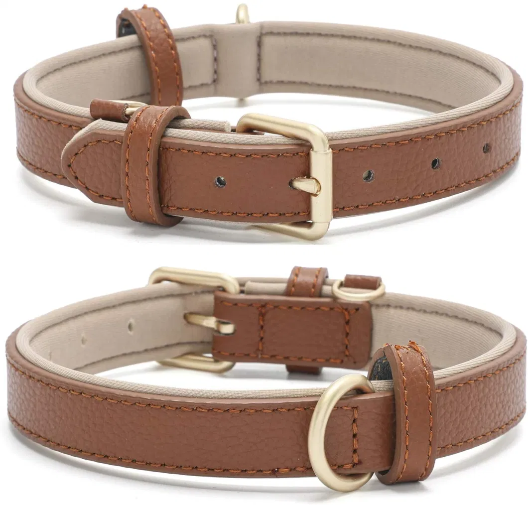 Flexible and Ultra Soft Leather Dog Collar Pet Product