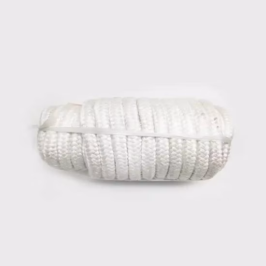 5mm 8mm 10mm 20mm 25mm 30mm Thermal Insulation Fireproof Fireplace Round Square Ceramic Fiber Fabric Insulation Material Woven Sealing Rope Fiberglass Products