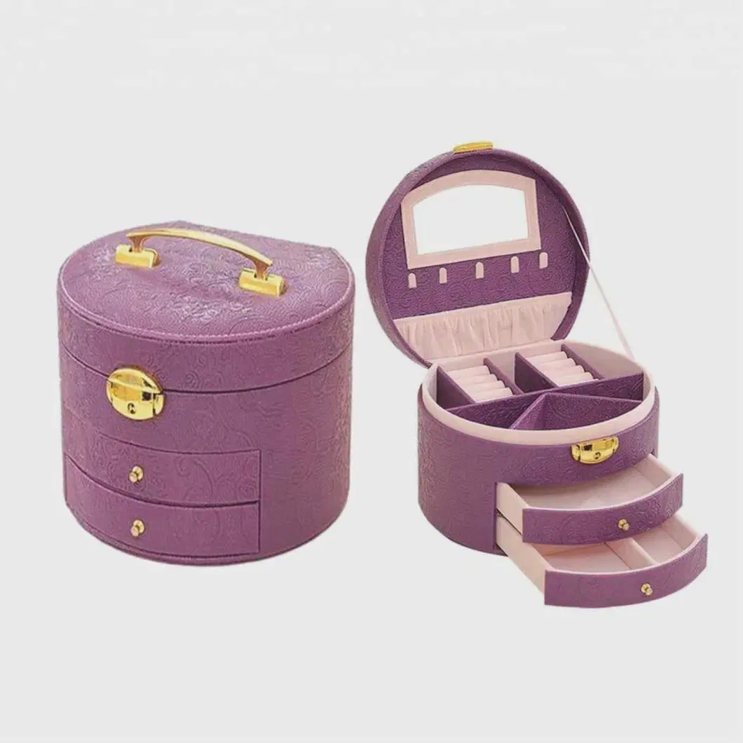 2023 New Design Cheap Musical Jewelry Product for Girls Leather Jewelry Box