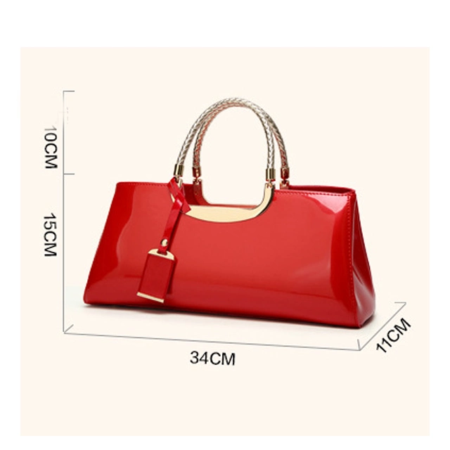 New High Quality Bright Solid Patent Leather Women Fashion Bags Ladies Simple Luxury Handbags Casual Shoulder Messenger Bagshot Sale Products