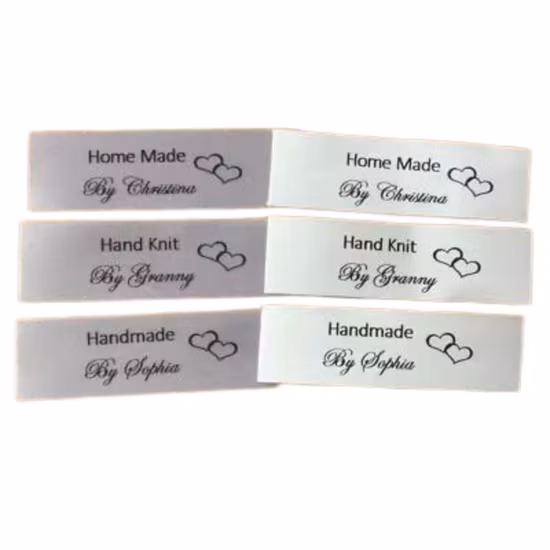 Garment Tag Custom Private Name Silk Screen Printed Instruction Polyester Satin Ribbon Tape Wash Care Label