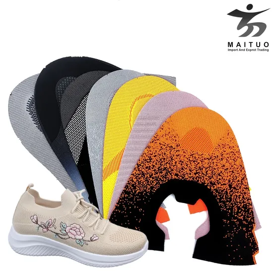 Chic Leather Shoe Uppers with Intricate Floral Embroidery 