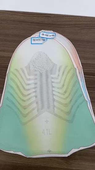 Mixed Color Printing Lady Shoe Upper Material Sport Shoe Upper 