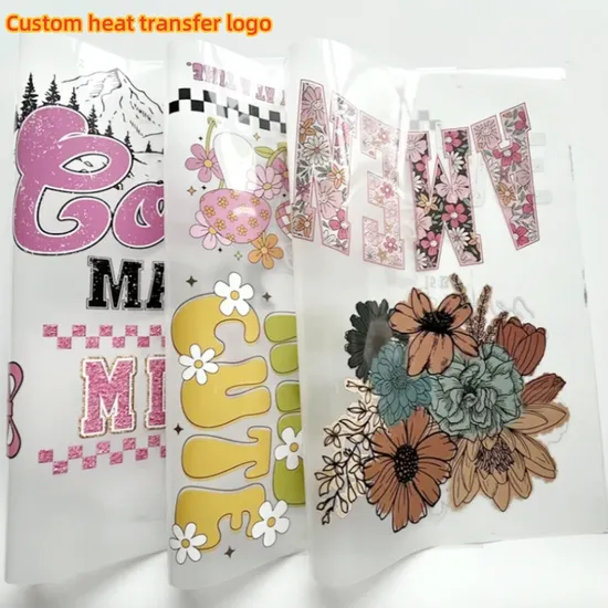 Wholesale Low MOQ Logo Custom Labels Heat Transfer Vinyl Dtf Transfer Film for T Shirt Transfer Printing 