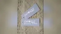 Customized Dark Blue Wine Tag Paper Hangtag with Printed 