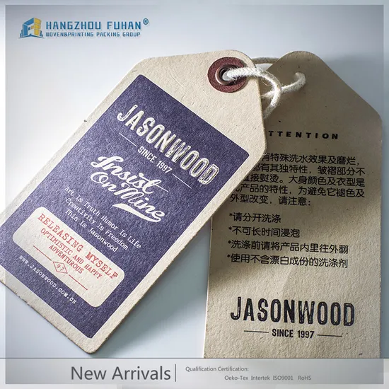 Custom Design Kraft Paper Hangtag 