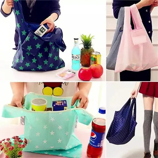 Foldable Shopping Promotional Recycling Custom Reusable Shopping Bag Eco Gift Storage RPET Cotton Polyester Conference Events Grocery Bag 