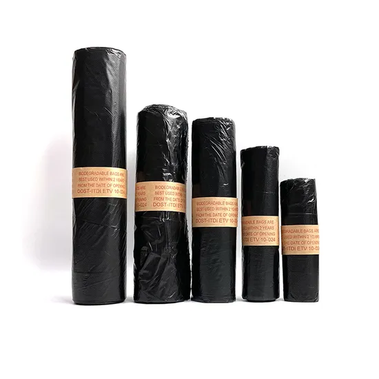 Heavy Duty Black Plastic Household Trash Packaging Bin Liner Trash Garbage Bag 