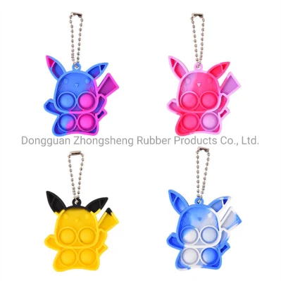 China Supplier Customized Colorful Rats Pioneer Silicone Keyring