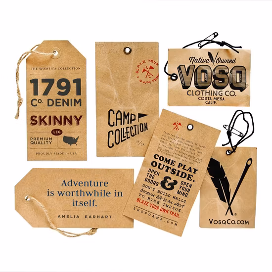 Wholesale Garment Custom Swing Hangtags for Clothes Shirt Shoes Bags