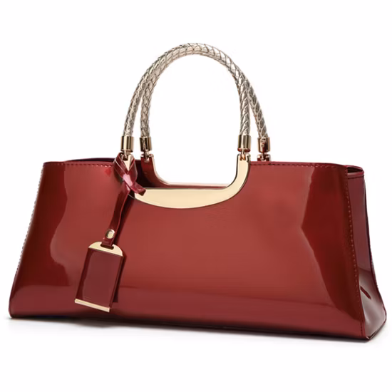 New High Quality Bright Solid Patent Leather Women Fashion Bags Ladies Simple Luxury Handbags Casual Shoulder Messenger Bagshot Sale Products