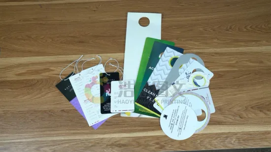 Customized Design Ecofriendly Material Cardboard Paper Hangtag